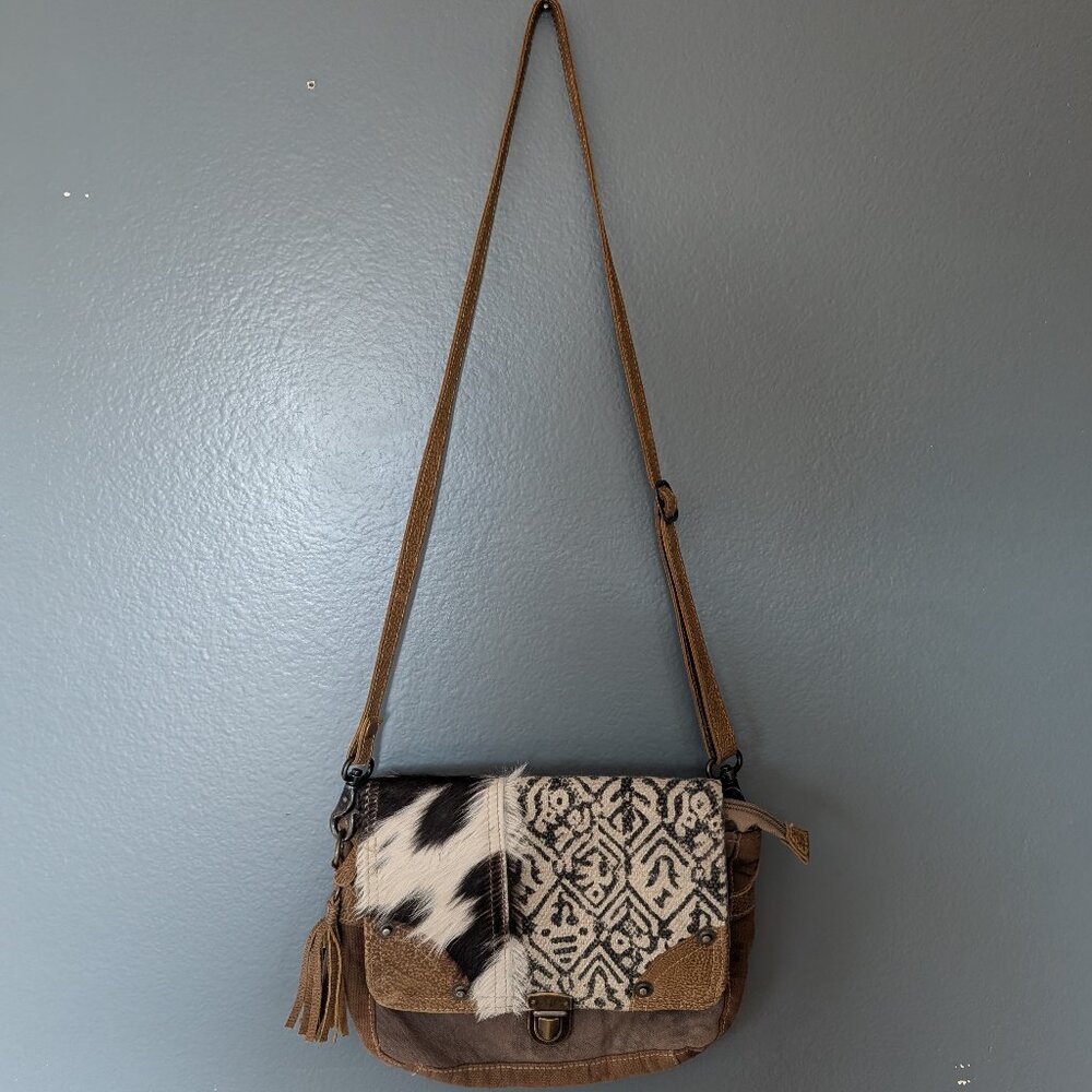 Western, Canvas and Cow Hide, Myra Bag, Purse.